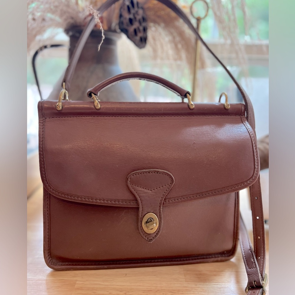 Vintage leather Jack George’s satchel